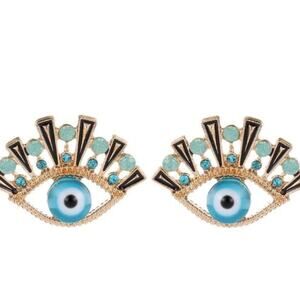 Lucky Blue Eye Post Earrings